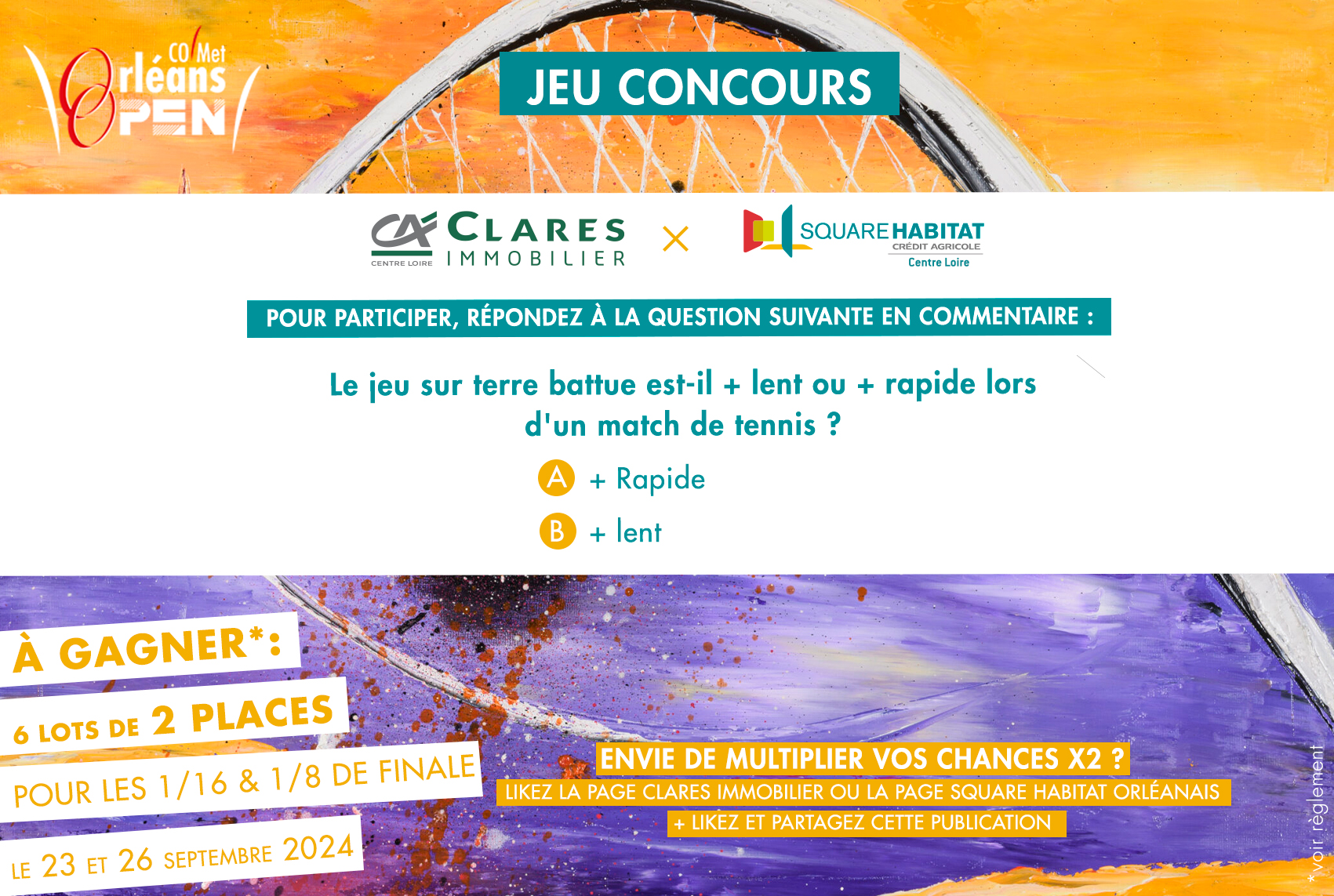 Rglement Jeu Concours Open d’Orlans 2024